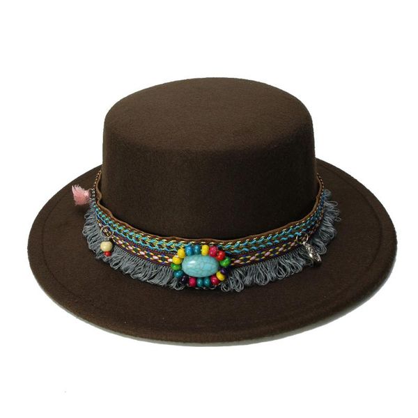 wide brim hats luckylianji retro kid vintage 100% wool cap pork pie porkpie bowler hat tassel turquoise leather band(54cm/adjusted), Blue;gray
wide brim hats luckylianji retro kid vintage 100% wool cap pork pie porkpie bowler hat tassel turquoise leather band(54cm/adjusted), Blue;gray