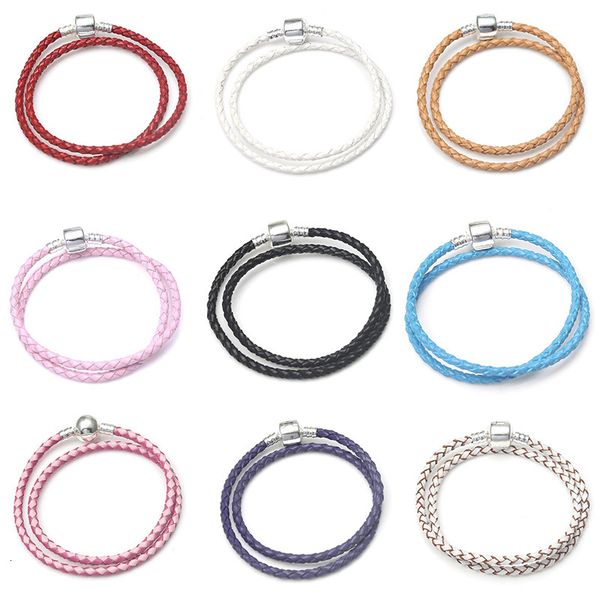 16-21cm double layer genuine leather bracelet double circle adapting pandora bracelet & bangle rope chain diy charm women jewelry, Golden;silver
16-21cm double layer genuine leather bracelet double circle adapting pandora bracelet & bangle rope chain diy charm women jewelry, Golden;silver