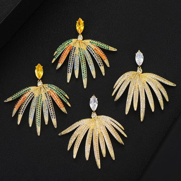 godki luxury trendy romantic feather dangle earrings for bridal wedding trendy girl daily earrings clear cubic zirconia jewelry, Silver
godki luxury trendy romantic feather dangle earrings for bridal wedding trendy girl daily earrings clear cubic zirconia jewelry, Silver
