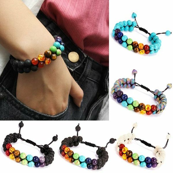 yingwu 7 chakra bracelet men black lava healing balance beads reiki double layer row natural stone yoga bracelet for women 
yingwu 7 chakra bracelet men black lava healing balance beads reiki double layer row natural stone yoga bracelet for women