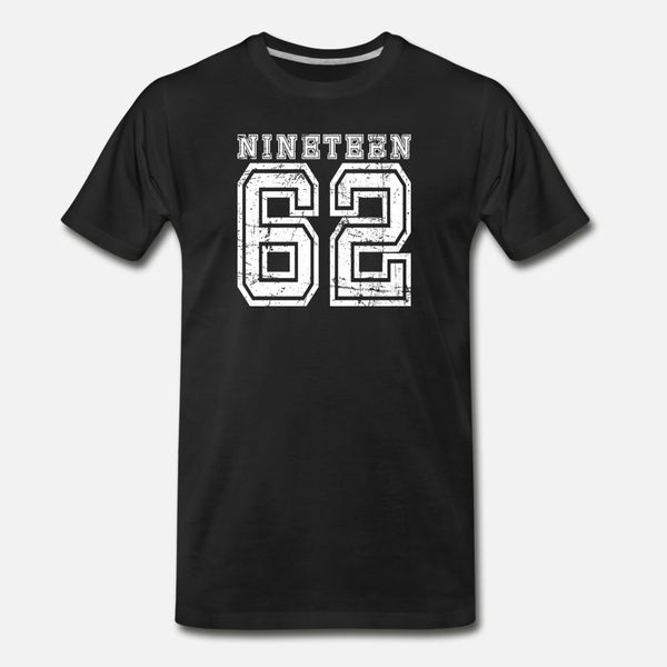 nineteen 1962 t shirt men create 100% cotton s-3xl fit gift fashion summer unique shirt, White;black
nineteen 1962 t shirt men create 100% cotton s-3xl fit gift fashion summer unique shirt, White;black