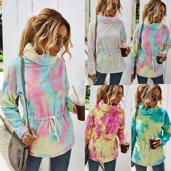 women sherpa fleece hoodies tunic sweatershirt color tie-dye plush thicken warm furry pullovers turtleneck sweater gradient clothes d82609, White
women sherpa fleece hoodies tunic sweatershirt color tie-dye plush thicken warm furry pullovers turtleneck sweater gradient clothes d82609, White