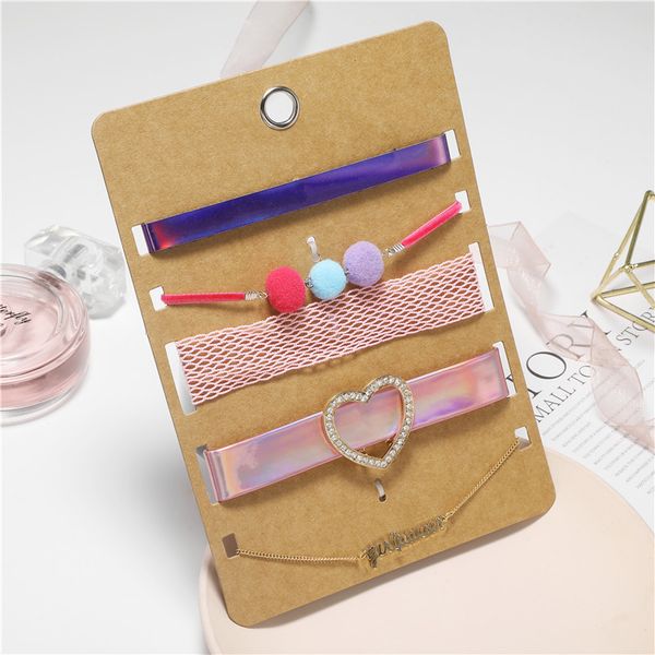 new 5 pcs/set cute pink lace velvet rope charm heart pom pom ball friendship bracelets for girls women friends gift bileklik, Golden;silver
new 5 pcs/set cute pink lace velvet rope charm heart pom pom ball friendship bracelets for girls women friends gift bileklik, Golden;silver