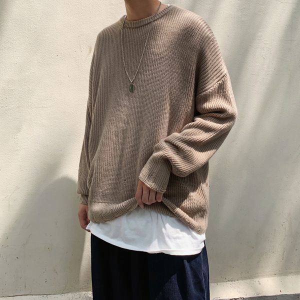 men's sweaters winter sweater men warm fashion solid color casual o-neck pullover man streetwear loose hole male clothes, White;black
men's sweaters winter sweater men warm fashion solid color casual o-neck pullover man streetwear loose hole male clothes, White;black