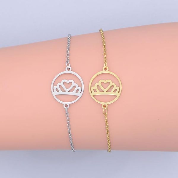 100% stainless steel dainty princess crown charm bracelet for women wholesale oem jewelry order accepted dropshipping, Black
100% stainless steel dainty princess crown charm bracelet for women wholesale oem jewelry order accepted dropshipping, Black