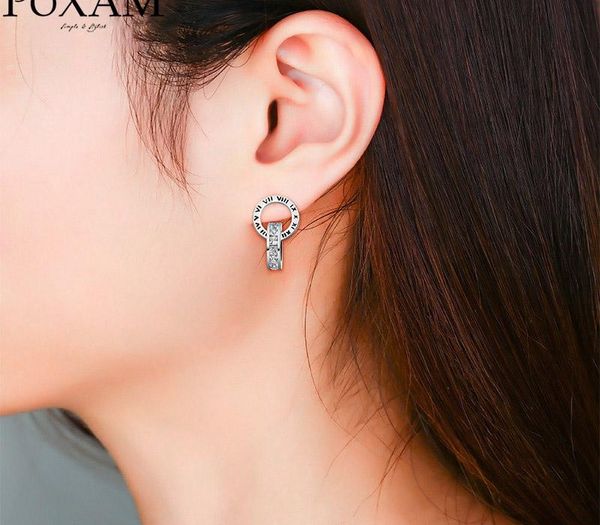 poxam fashion luxury roman numerals round intersect crystal small stud earrings for women man punk boy girl earring 202011, Golden;silver
poxam fashion luxury roman numerals round intersect crystal small stud earrings for women man punk boy girl earring 202011, Golden;silver