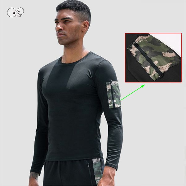 men's quick dry long sleeve running shirt with arm pocket compression bodybuilding sport t-shirt gym fitness rashguard tee, Black;blue
men's quick dry long sleeve running shirt with arm pocket compression bodybuilding sport t-shirt gym fitness rashguard tee, Black;blue