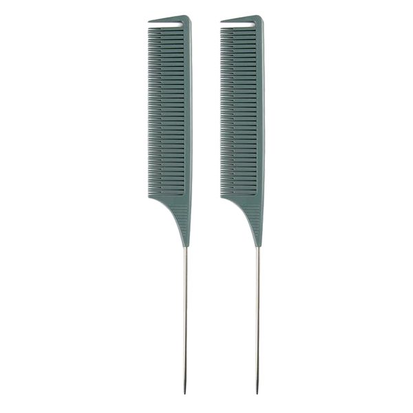 2x professional weaving highlighting foiling hair comb for hair styling gray, Silver
2x professional weaving highlighting foiling hair comb for hair styling gray, Silver