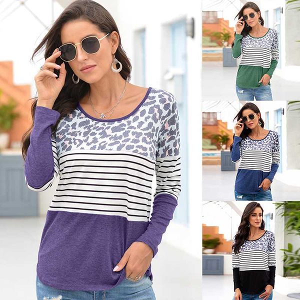 women's blouse leopard print patchwork girl's shirts stitching fashion female plus size long sleeve casual blusa feminina, White
women's blouse leopard print patchwork girl's shirts stitching fashion female plus size long sleeve casual blusa feminina, White