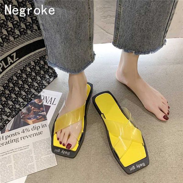 leisure slippers women summer sandals 2020 fashion square toe transparent flip flops beach flat shoes outdoor slides sandals, Black
leisure slippers women summer sandals 2020 fashion square toe transparent flip flops beach flat shoes outdoor slides sandals, Black