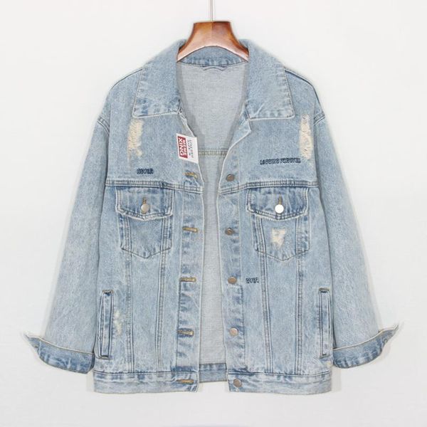 autumn korean holes letter embroidery denim jacket coat women outerwear casual loose short jeans jackets female chaqueta002, Black;brown
autumn korean holes letter embroidery denim jacket coat women outerwear casual loose short jeans jackets female chaqueta002, Black;brown