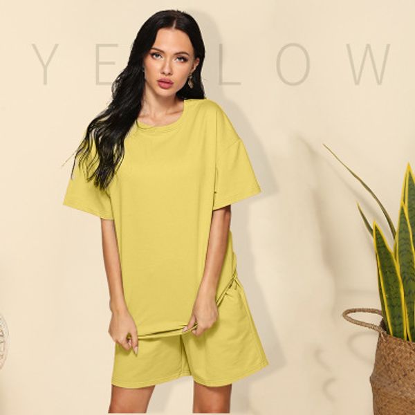 summer tracksuits womens two peices set leisure outfits cotton oversized t-shirts high waist shorts candy color clothing, Gray
summer tracksuits womens two peices set leisure outfits cotton oversized t-shirts high waist shorts candy color clothing, Gray