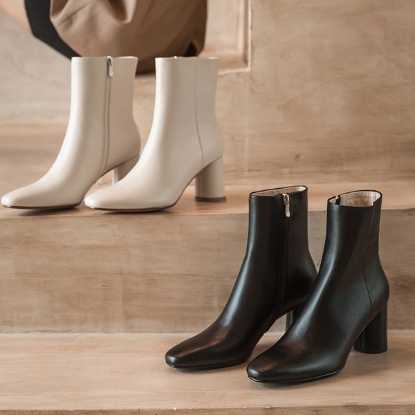 elegant party wedding women's boots square toe women's winter boots genuine leather zipper high heels shoes woman size 41 42 43, Black
elegant party wedding women's boots square toe women's winter boots genuine leather zipper high heels shoes woman size 41 42 43, Black