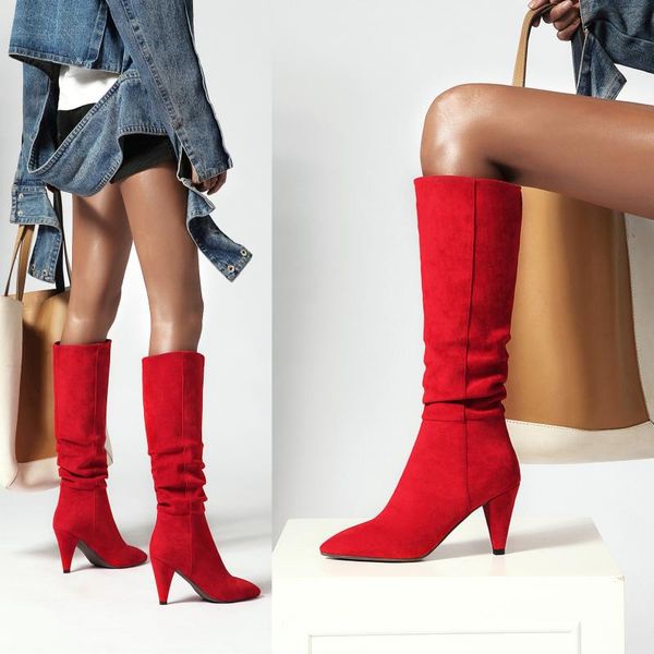 winter boots shoes woman boots wrinkle soft genuine fur high heel women autumn winter pointed toe women shoes ladies, Black
winter boots shoes woman boots wrinkle soft genuine fur high heel women autumn winter pointed toe women shoes ladies, Black