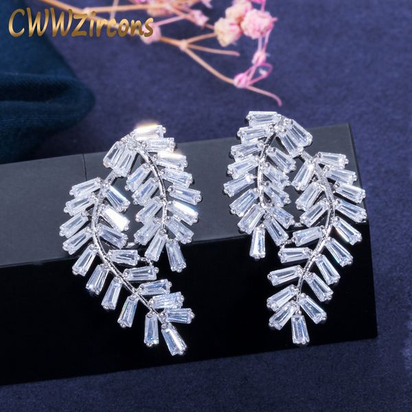 stud cwwzircons brand elegant design big leaf shape square cubic zirconia stone 925 sterling silver women earrings jewelry cz238, Golden;silver
stud cwwzircons brand elegant design big leaf shape square cubic zirconia stone 925 sterling silver women earrings jewelry cz238, Golden;silver