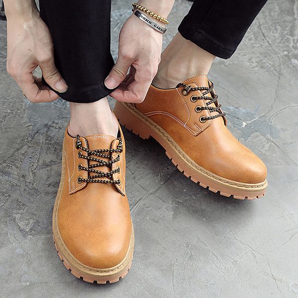 boots leather ankle male work men waterproof casual shoes luxury wedding tooling, Black
boots leather ankle male work men waterproof casual shoes luxury wedding tooling, Black