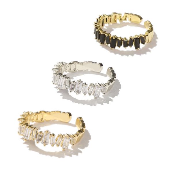 european style adjustable open band rings multicolor cz charms women jewelry unique rectangle cubic zircon finger rings for wedding gift, Slivery;golden
european style adjustable open band rings multicolor cz charms women jewelry unique rectangle cubic zircon finger rings for wedding gift, Slivery;golden