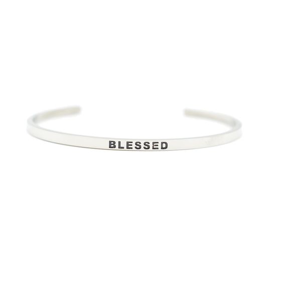 2019 Silver "BLESSED " Hand Stamped Bangle Stainless Steel Inspirational Bangle Quote Message Bangle for Women Gift
2019 Silver "BLESSED " Hand Stamped Bangle Stainless Steel Inspirational Bangle Quote Message Bangle for Women Gift