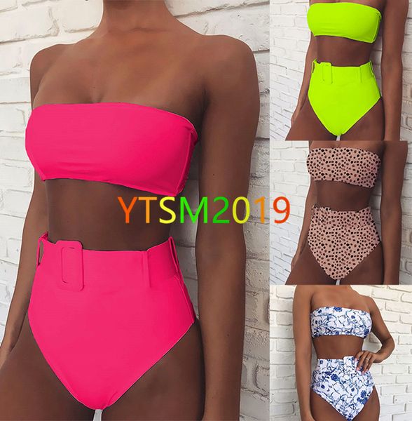 strapless swimwear 2-piece suit bikini women's print swimsuit 2020 fashion bathing suit summer style, White;black
strapless swimwear 2-piece suit bikini women's print swimsuit 2020 fashion bathing suit summer style, White;black