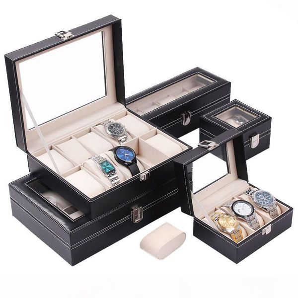 luxury black pu leather jewelry watch display boxes bracelet bangle holder storage organizer case, Black;white
luxury black pu leather jewelry watch display boxes bracelet bangle holder storage organizer case, Black;white