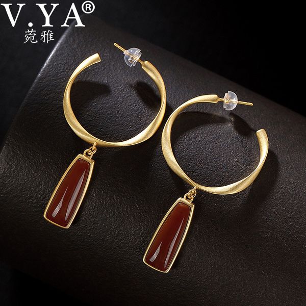 other v.ya 925 sterling silver women girl's drop earring creatively red agate plated hook dangle earrings female jewelry gift, Golden;silver
other v.ya 925 sterling silver women girl's drop earring creatively red agate plated hook dangle earrings female jewelry gift, Golden;silver