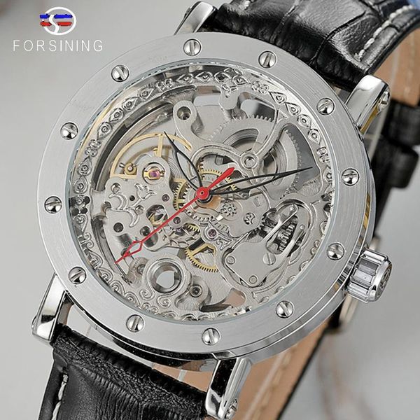 forsining silver skeleton wristwatches black red pointer black genuine leather belt automatic watches for men transparent watch, Slivery;brown
forsining silver skeleton wristwatches black red pointer black genuine leather belt automatic watches for men transparent watch, Slivery;brown