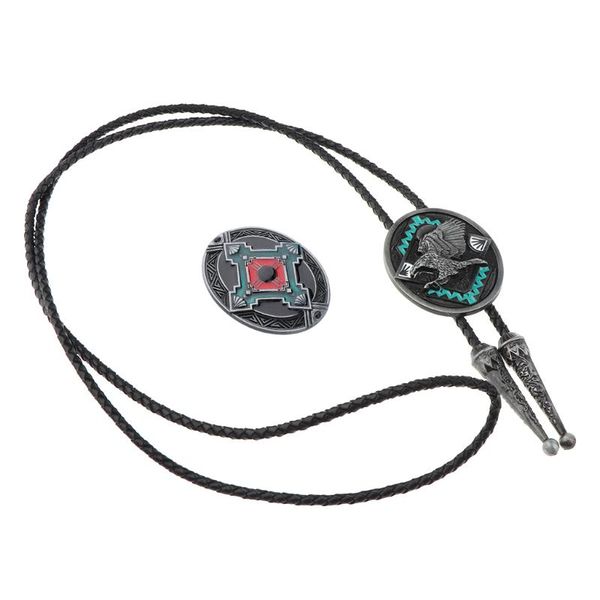 retro men's western leather bolo tie with gunmetal cowboy belt buckle, Black;gray
retro men's western leather bolo tie with gunmetal cowboy belt buckle, Black;gray