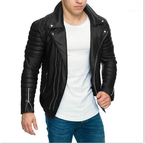 leather jacket long sleeve motorbiker turndown collar coats jackets zippers slim fit male clothing mens designer pu, Black;brown
leather jacket long sleeve motorbiker turndown collar coats jackets zippers slim fit male clothing mens designer pu, Black;brown