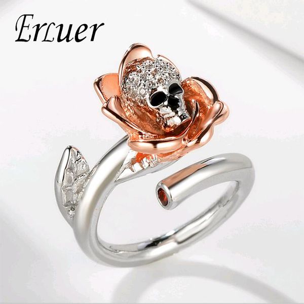 erluer austrian gothic skull rose silver color rings for women girl fashion engagement shiny crystal cz jewelry trendy love gift, Golden;silver
erluer austrian gothic skull rose silver color rings for women girl fashion engagement shiny crystal cz jewelry trendy love gift, Golden;silver
