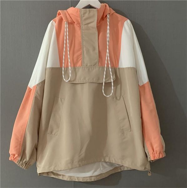women's trench coats 2021 spring autumn casual loose hooded coat for women splicing tooling outerwear m371, Tan;black
women's trench coats 2021 spring autumn casual loose hooded coat for women splicing tooling outerwear m371, Tan;black
