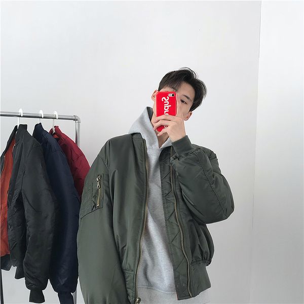 man bomber winter puffer red navy hiphop parka flight padded pilot jacket coat fashion plus size parka oversized streetwear, Black
man bomber winter puffer red navy hiphop parka flight padded pilot jacket coat fashion plus size parka oversized streetwear, Black