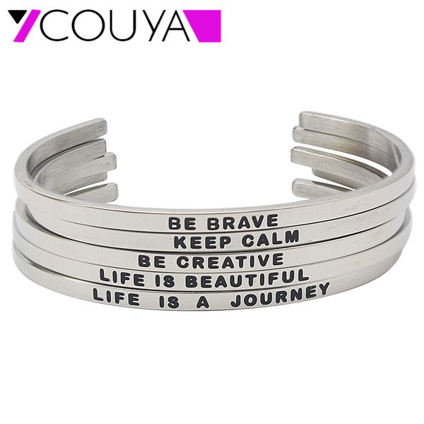 bangle inspirational cuff band bracelets for women silver color bangles with be brave factory wholesale, Black
bangle inspirational cuff band bracelets for women silver color bangles with be brave factory wholesale, Black