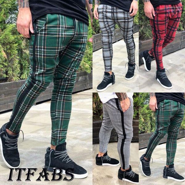 long trousers joggers pantalones mens plaids designer trousers spring autumn fashion pencil pants, Black 
long trousers joggers pantalones mens plaids designer trousers spring autumn fashion pencil pants, Black