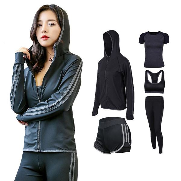 new yoga set women's gym clothes sport bra+pants+t-shirt+coat 5 pcs fitness running sports suit breathable sport leggings, White;red
new yoga set women's gym clothes sport bra+pants+t-shirt+coat 5 pcs fitness running sports suit breathable sport leggings, White;red
