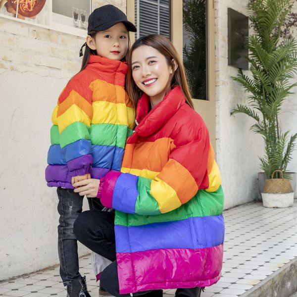 winter family matching outfits rainbow suit cotton coat plus size mother&daughter striped kids winter clothes christmas clothes, Blue
winter family matching outfits rainbow suit cotton coat plus size mother&daughter striped kids winter clothes christmas clothes, Blue