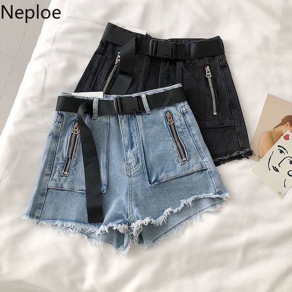 neploe short jeans solid zipper button pockets ladies shorts korean fashion hole sashes wide leg short pants femme 1a1429, Blue
neploe short jeans solid zipper button pockets ladies shorts korean fashion hole sashes wide leg short pants femme 1a1429, Blue