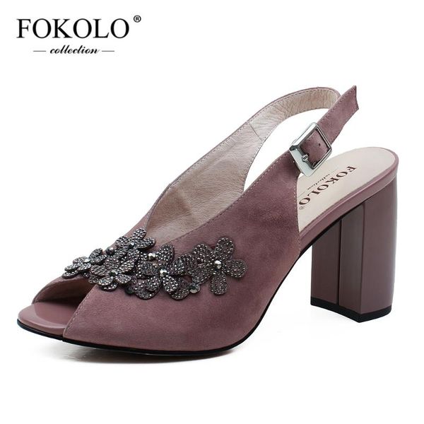 fokolo sandals for women round toe kid suede square heel high heels sandals summer new casual genuine leather ladies shoes l31, Black
fokolo sandals for women round toe kid suede square heel high heels sandals summer new casual genuine leather ladies shoes l31, Black