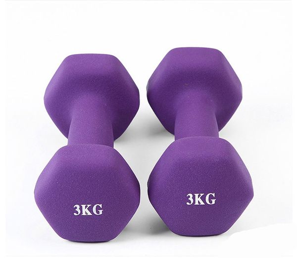 1.5kgx2pcs Ladies Dumbbell Exercise Slimming Yoga Dipped Plastic Dumbbell Sports Jump Dance Exercise Fitness Equipment