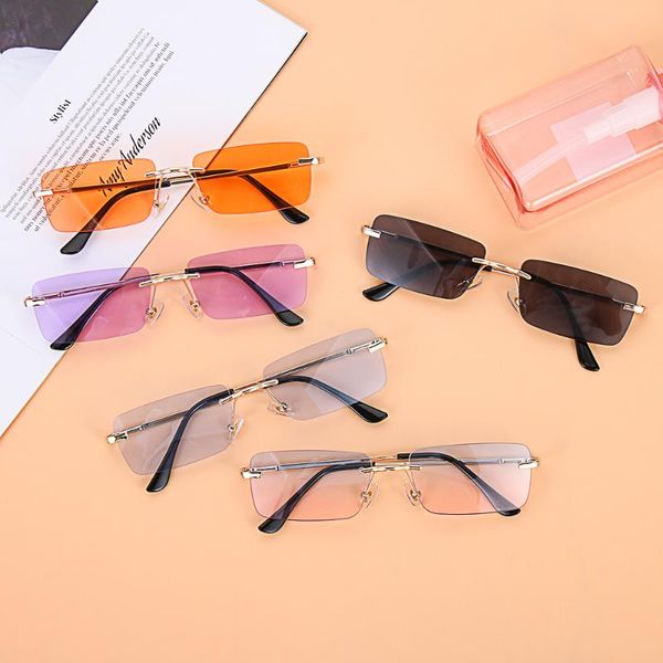 1pc retro small frame gradient glasses uv400 women square luxury design vintage sun glasses rectangle rimless sunglasses, White;black
1pc retro small frame gradient glasses uv400 women square luxury design vintage sun glasses rectangle rimless sunglasses, White;black