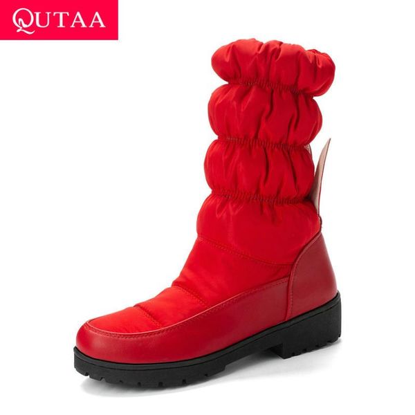 qutaa 2020 квадратным каблуком зима женская обувь платформа round toe скольжения на снег boots pu вниз сладкие уши середина теленок сапоги б, Black
qutaa 2020 квадратным каблуком зима женская обувь платформа round toe скольжения на снег boots pu вниз сладкие уши середина теленок сапоги б, Black