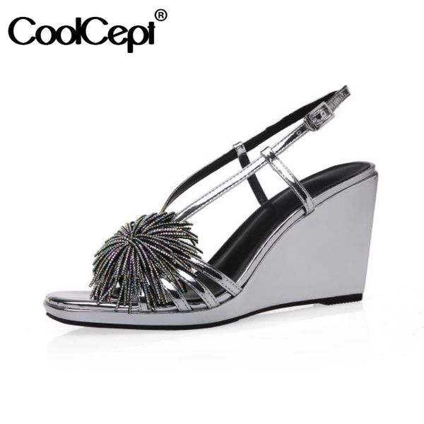 sandals coolcept woman wedges string beads summer shoes fashion cool party club footwear size 34-39, Black
sandals coolcept woman wedges string beads summer shoes fashion cool party club footwear size 34-39, Black
