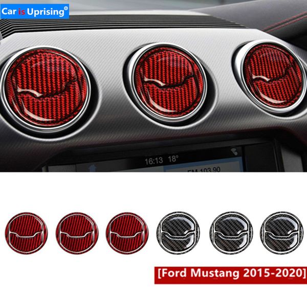 for ford mustang carbon fiber car interior dashboard central air outlet conditioning vent trim covers stickers 2015-2020
for ford mustang carbon fiber car interior dashboard central air outlet conditioning vent trim covers stickers 2015-2020
