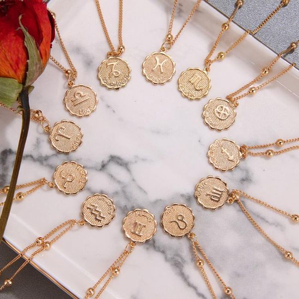 pendant necklaces twelve horoscope coin necklace women gold zodiac leo clavicle chain sign gift 12 constellation female jewelry, Silver
pendant necklaces twelve horoscope coin necklace women gold zodiac leo clavicle chain sign gift 12 constellation female jewelry, Silver
