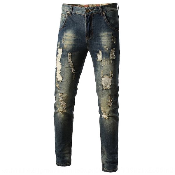 beckham retro washed yellow shaved hole slim straight men's jeans and jeans youth fashion rkedn, Blue
beckham retro washed yellow shaved hole slim straight men's jeans and jeans youth fashion rkedn, Blue