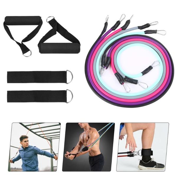 11pcs resistance bands set home workout fintess exercise tube bands door anchor ankle straps cushioned handles with carry bags
11pcs resistance bands set home workout fintess exercise tube bands door anchor ankle straps cushioned handles with carry bags