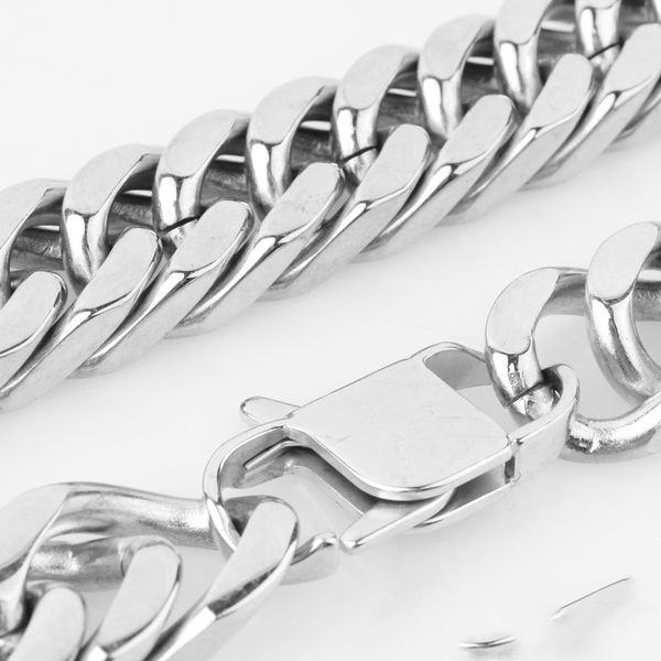 stainless steel titanium steel double buckle necklace men's jewelry thick 17mm, Black
stainless steel titanium steel double buckle necklace men's jewelry thick 17mm, Black