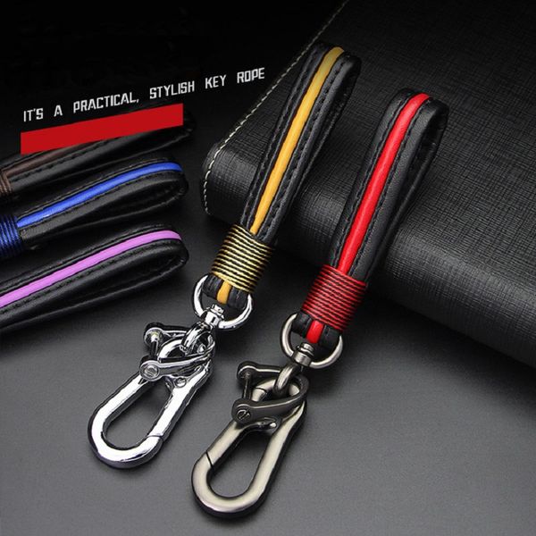 2020 car keychain leather fashion black red blue brown key chain for man women car accessories universal auto keyring key ring, Silver 
2020 car keychain leather fashion black red blue brown key chain for man women car accessories universal auto keyring key ring, Silver