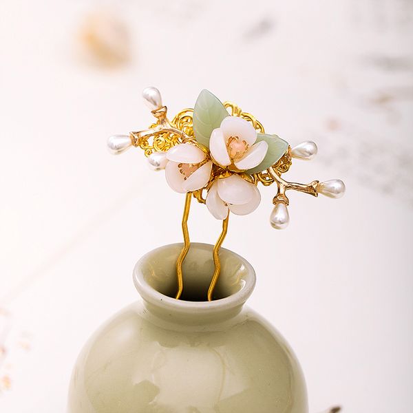 forseven simple u shaped hairpins for women girl hanfu dress flower leaf pearls hair fork sticks clips headpieces hair ornaments, Golden;silver
forseven simple u shaped hairpins for women girl hanfu dress flower leaf pearls hair fork sticks clips headpieces hair ornaments, Golden;silver