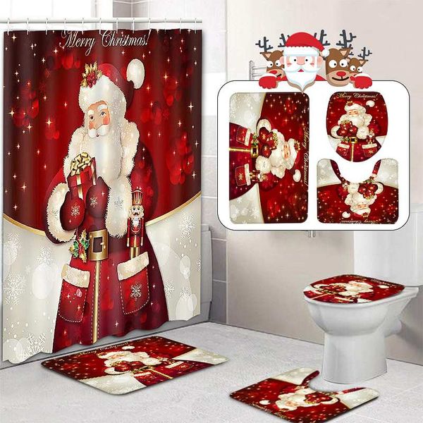 shower curtains 180x180cm red robe santa claus toilet cover for bathroom & non-slip grip bath mat kitchen carpet doormats
shower curtains 180x180cm red robe santa claus toilet cover for bathroom & non-slip grip bath mat kitchen carpet doormats