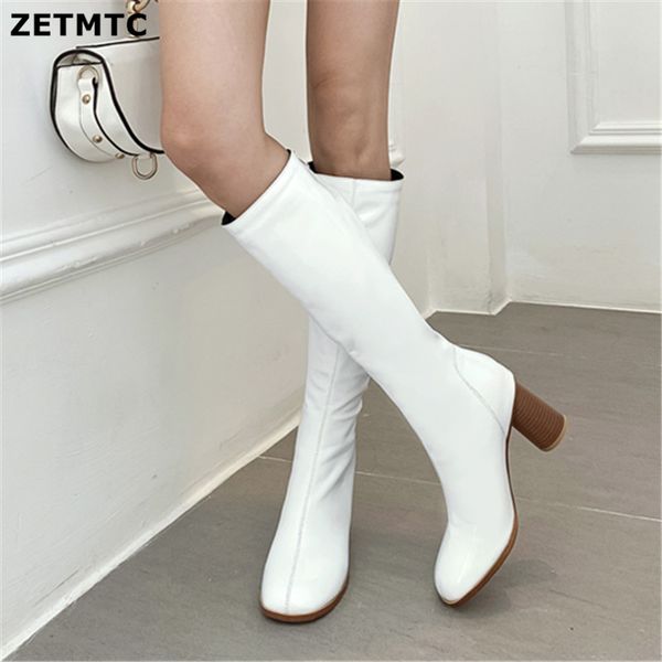 zetmtc autumn winter warm patent leather women knee high boots 2020 new zipper long boots high heels party shoes woman, Black
zetmtc autumn winter warm patent leather women knee high boots 2020 new zipper long boots high heels party shoes woman, Black